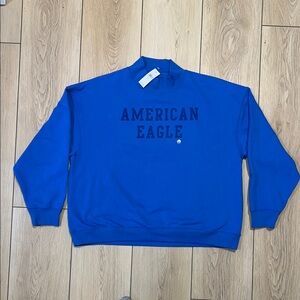 American Eagle Outfitters Vibrant Blue Crewneck Sweater